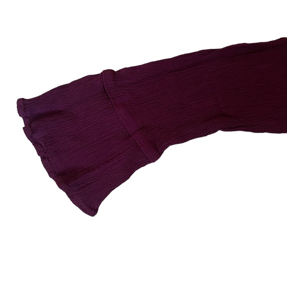 Indigo Soul Women's Wine Red Velvet Bib Top - Picture 4 of 6